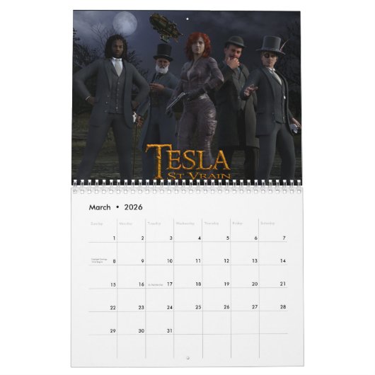 Tesla St. Vrain Kalender (Mar 2026)