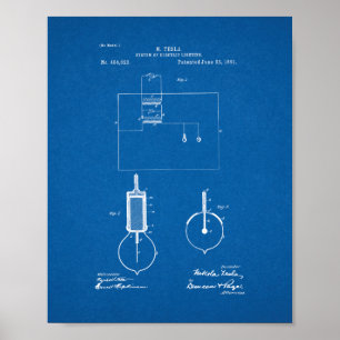 Tesla-systeem voor elektrische verlichting - Bluep Poster