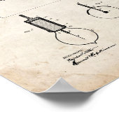 Tesla-systeem voor elektrische verlichting - oude  poster (Hoek)