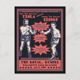 Tesla tegen Edison Briefkaart