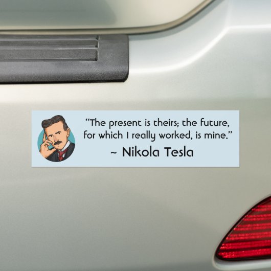 Tesla - Toekomst is mijn Bumpersticker (Op auto)
