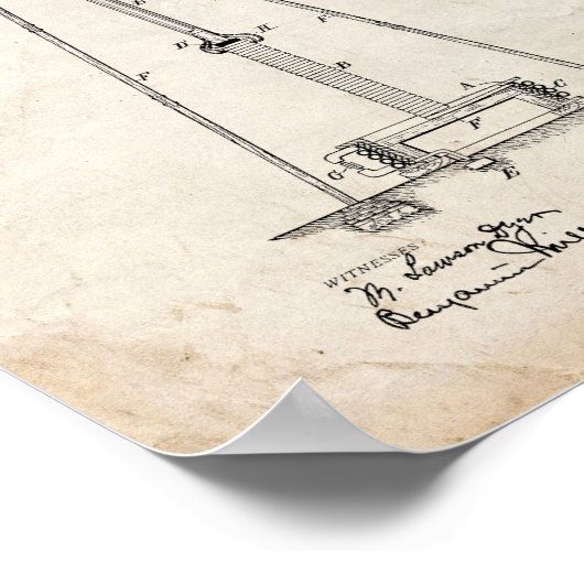 Tesla-toestellen voor het overbrengen van elektris poster (Hoek)