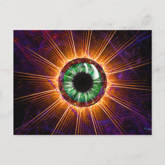 Tesla's andere Oogfractale kunst Briefkaart (Voorkant)