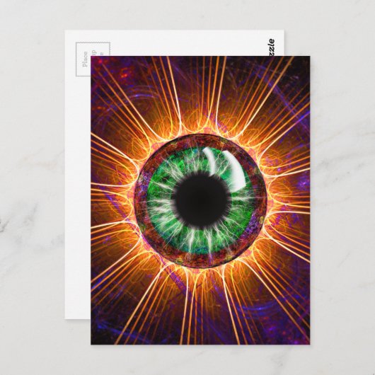 Tesla's andere Oogfractale kunst Briefkaart (Voorkant / Achterkant)