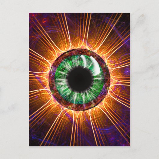 Tesla's andere Oogfractale kunst Briefkaart (Voorkant)