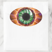 Tesla's andere Oogfractale kunst Ovale Sticker (Tas)