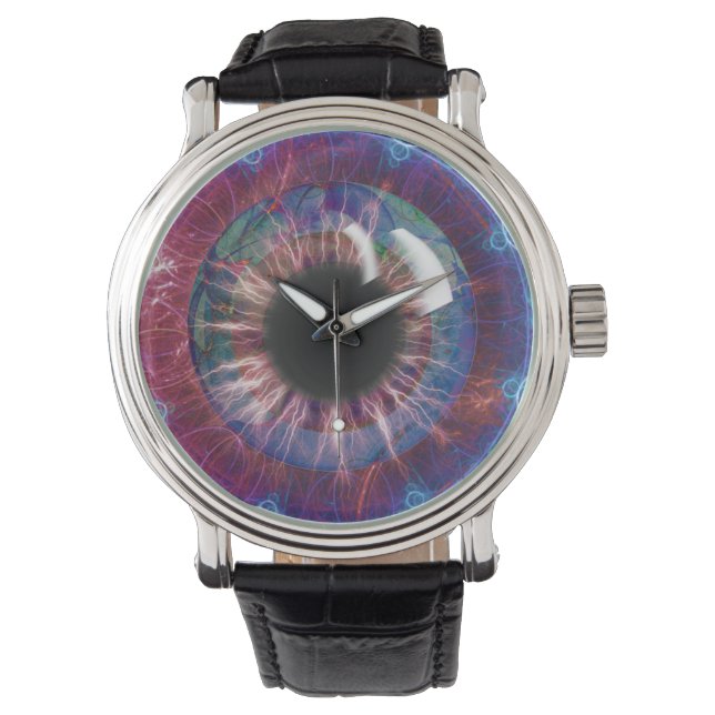 Tesla's Eye Fractal Art Custom Watch Horloge (Voorkant)