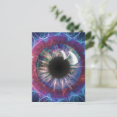 Tesla's Oogfractal Design Briefkaart (Staand voorkant)