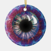 Tesla's Oogfractal Design Keramisch Ornament (Voorkant)