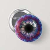 Tesla's Oogfractal Design Ronde Button 5,7 Cm (Voorkant /achterkant)
