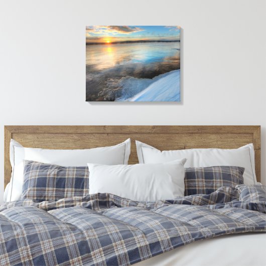 Teslin Lake After A Clearing Storm, Yukon Canvas Afdruk (Insitu (Slaapkamer))