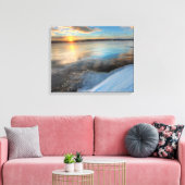 Teslin Lake After A Clearing Storm, Yukon Canvas Afdruk (Insitu (Woonkamer))