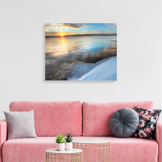 Teslin Lake After A Clearing Storm, Yukon Canvas Afdruk (Insitu (Woonkamer))