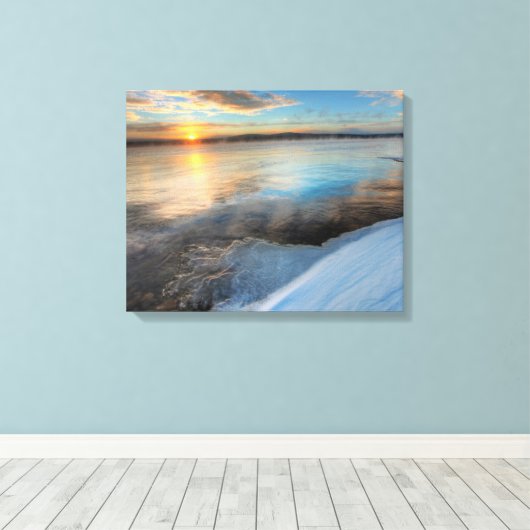 Teslin Lake After A Clearing Storm, Yukon Canvas Afdruk (Insitu (Houten vloer))