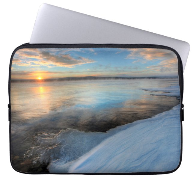 Teslin Lake After A Clearing Storm, Yukon Laptop Sleeve (Voorkant)