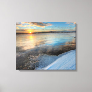 Teslin Lake na een opklarende storm, Yukon Canvas Afdruk