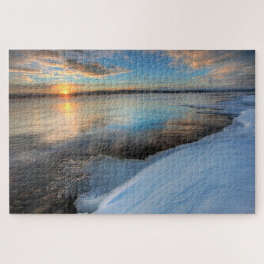 Teslin Lake na een opklarende storm, Yukon Legpuzzel (Horizontaal)