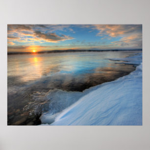 Teslin Lake na een opklarende storm, Yukon Poster