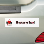 Tespian aan boord van de Bumpersticker (Op auto)