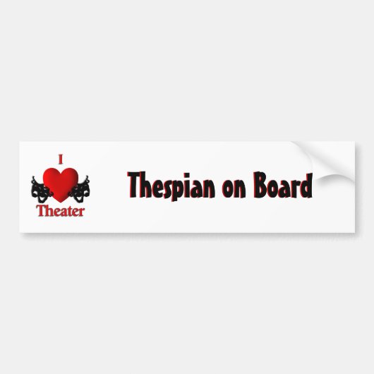 Tespian aan boord van de Bumpersticker (Voorkant)