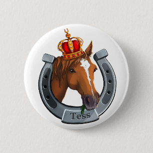 Tess de koningin merrie ronde button 5,7 cm