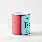 Tess periodieke lijstnaam mok (Voorkant links)