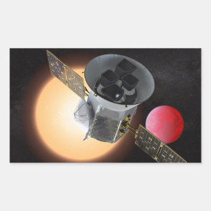 TESS Planeet Jager Ruimtevaartuig Rechthoekige Sticker