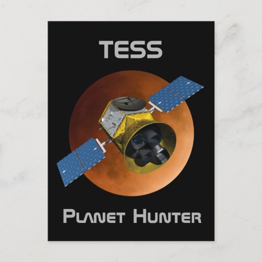 TESS Planet Hunter Spacecraft Briefkaart (Voorkant)