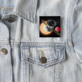 TESS Planet Hunter Spacecraft Vierkante Button 5,1 Cm (In situ)