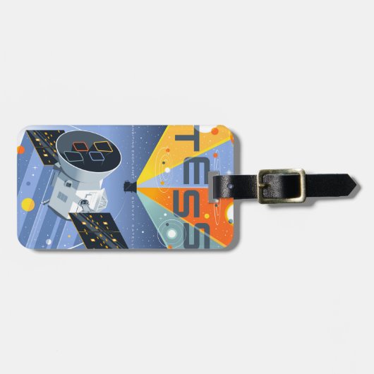 Tess Space Telescope Poster. Bagagelabel (Voorkant horizontaal)