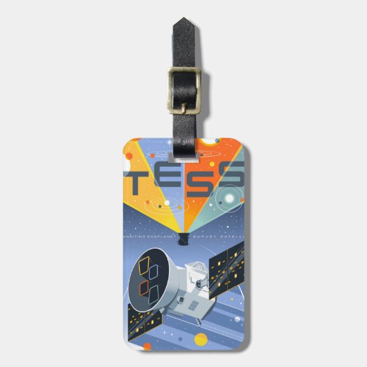 Tess Space Telescope Poster. Bagagelabel (Voorkant verticaal)