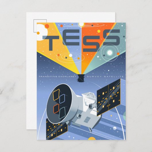 Tess Space Telescope Poster. Briefkaart (Voorkant / Achterkant)