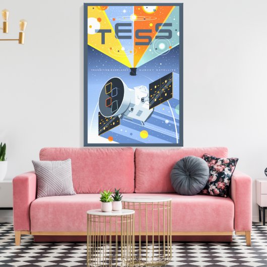 Tess Space Telescope Poster. Canvas Afdruk (Insitu (Woonkamer))