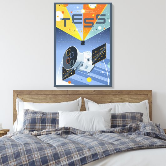 Tess Space Telescope Poster. Canvas Afdruk (Insitu (Slaapkamer))