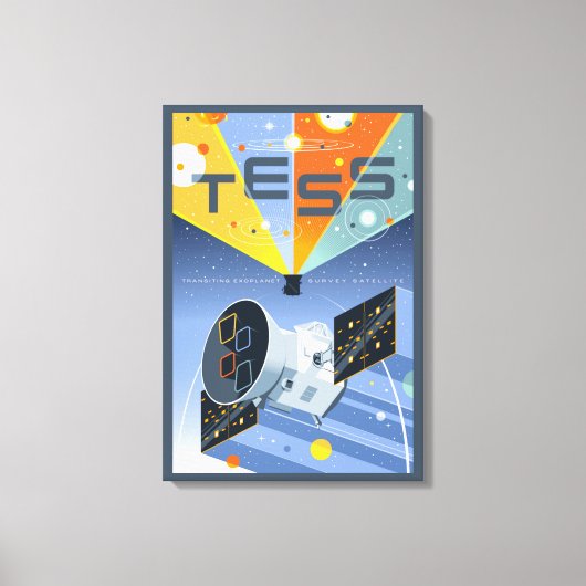 Tess Space Telescope Poster. Canvas Afdruk (Voorkant)