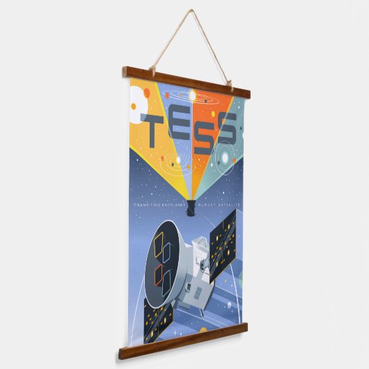 Tess Space Telescope Poster. Hangend Wandkleed (Gebogen)