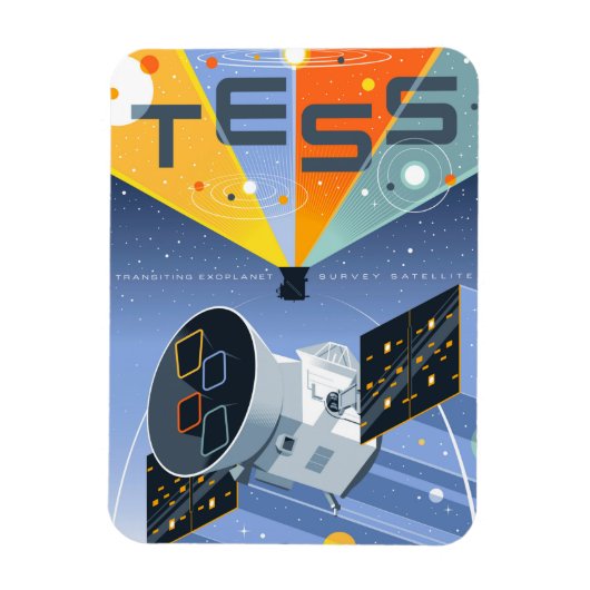 Tess Space Telescope Poster. Magneet (Verticaal)