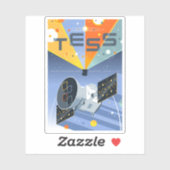 Tess Space Telescope Poster. Sticker (Vel)