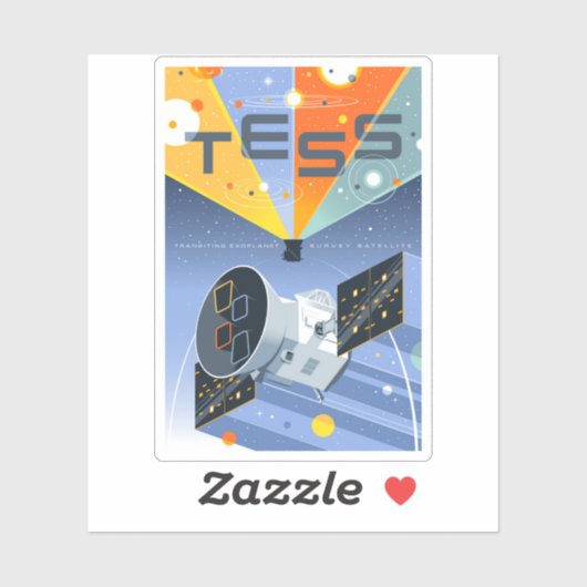 Tess Space Telescope Poster. Sticker (Vel)