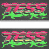 Tess Vorname Name Graffiti Aufkleber Sticker (Voorkant)