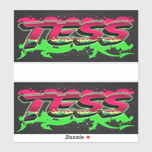 Tess Vorname Name Graffiti Aufkleber Sticker (Vel)