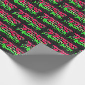 Tess Vorname Name Graffiti red green Cadeaupapier (Hoek)