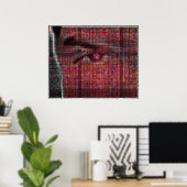 tessellated face (volledige kleurenversie) poster (Thuiskantoor)