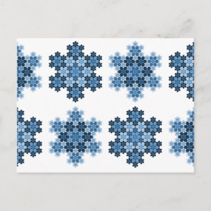 Tessellated Koch Snowflakes Briefkaart