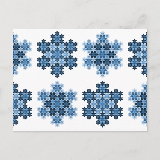 Tessellated Koch Snowflakes Briefkaart (Voorkant)