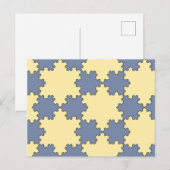 Tessellated Koch Snowflakes (Fractal Pattern) Briefkaart (Voorkant / Achterkant)