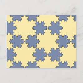 Tessellated Koch Snowflakes (Fractal Pattern) Briefkaart
