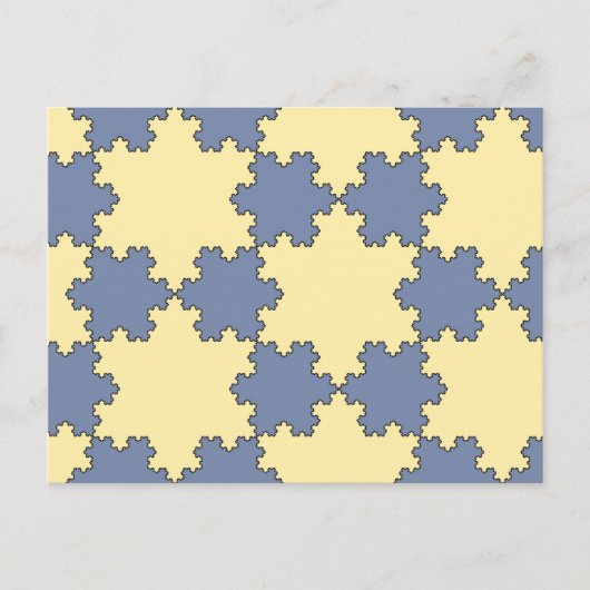 Tessellated Koch Snowflakes (Fractal Pattern) Briefkaart (Voorkant)