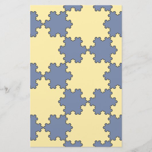 Tessellated Koch Snowflakes (Fractal Pattern) Briefpapier (Voorkant)