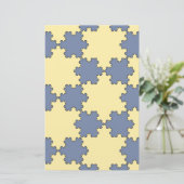 Tessellated Koch Snowflakes (Fractal Pattern) Briefpapier (Staand voorkant)